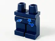 LEGO Dark Blue Hips and Legs with Blue Ringed Planet, Star and Heart Pattern