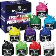 10 Pigment Pastes for Epoxy Resin Jars Set - Pigment Paste - Opaque Resin Pigment - Epoxy Resin Dye Paste - Resin Paste Pigment - Epoxy Resin Color Pigment Paste - Mica Powder Paste - Nr1 Set
