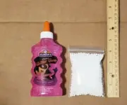 Pink Elmer's Classic Glitter Glue 6 FL OZ bottle BRAND NEW and Floam Beads Bag