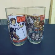 2, 1983 Burger King Coca-Cola Return of the Jedi Star Wars Collectors Glasses