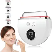EMS Gua Sha, Gua Sha Electric with 4 Modes Heat & Vibration, Face Massager with LED Red Light, Blue, Purple, Anti-Ageing EMS Device Face