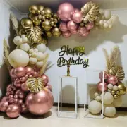 Pink Balloon Garland Arch Kit Rose Gold Metallic Latex Balloons Party Decoration