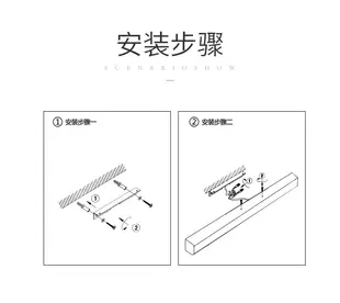 46cm 陽台燈 燈 燈具 壁燈 浴室櫃防水墻壁燈超亮鏡前燈洗手間雙頭壁燈藝術長條燈簡約現代風 (7.9折)