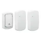 Wireless Doorbell Set Battery Free Self Powered Door Bell 2 Receivers Waterp FTD