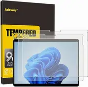 [2 Pack] Adeway Paper-Feel Screen Protector for Microsoft Surface Pro 9(2022)/Pro 8/ Pro X,13 inch, 9H hardness,Tempered Glass Screen Protector for Drawing, Writing like on Paper