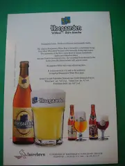 Belgian Beer Note ~*~ Tear Sheet Ad ~*~ HOEGAARDEN Witbier ~ Biere Blanche White