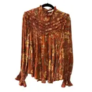 Spell & The Gypsy Collective Aurora Blouse Size XXS Bohemian Peasant Hippie NEW