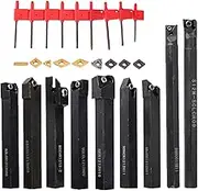 9PCS / Set Rotating Tool Holder Set 12mm Shank Lathe Boring Bar Boring Bar, Used for Semi-Finishing and Finishing Operations Turning Tool