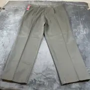 Dockers Original Khaki Pants Mens 38x30" Green Straight Pleated Classic New