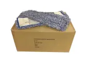 Case 50 20" Microfiber Closed Loop Pocket Mop Pads Refill 400GSM (Blue/White)