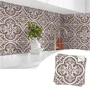 Wallpaper Paste The Paper Pink,15x15cm, 10Pcs Tile Decal for Kitchen Decor, Stair Sticker, Tile Decal Stickers, Modern Style Peel and Stick Back for Living Room