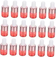 Mikinona 20Pcs Glass Dropper Bottles for Essential Oils Portable Travel Droplet Bottles Durable and Transparent for DIY Perfumes and Samples