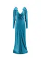 Satin long dress with Cut-Out details - ALBERTA FERRETTI - Green