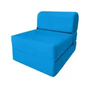 Turquoise Sleeper Chair Folding Foam Beds, Portable Studio Guest Bed 6 x 24 x 70