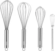 Stainless Steel Whisk Set 8" 10" 12" Kitchen Whisk Kitchen Wisk Wire Whisks for