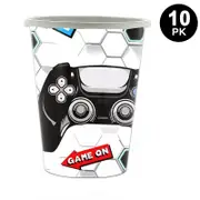 Video Game Theme 266ml 9 OZ Paper Cups 10PK - Kids Birthday Party Tableware