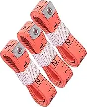 Bureaucrat Measuring Tape - Body Measurement Inch Tape - 60 Inches/150 CMs - Double Side Rulers, Flexible, Portable,Sewing, Dress Making Tailor's Tape (3, Orange, 60 Inches)