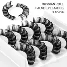 Faux Mink Lashes Fake Eyelashes D Curl False Eyelashes Russian Strip Lashes