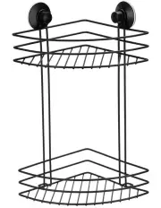 [BOXSWEDEN] 2 Tier Bathroom Wall Suction Rack Shower Caddy Shelf Organiser Holder