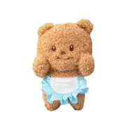 Trendy Butter Bear Plush Keychain Stuffed Toy Charm for Backpack Decoration