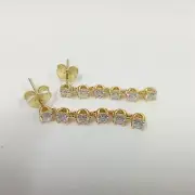 Pandora Sparkling Stones Drop Earrings Gold