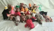 Variety Of Original Vintage TY Beanie Babies lot of 34 w/tags Intact.