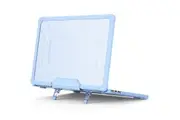 MacBook Air 13.6 inch 2025 M4 A3240 Starry Hard Shell Case with Fold Kickstand-Light Blue