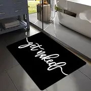 MUGINYU Funny Quick Dry Fast Drying Bath Mat, Absorbent Non-Slip Bathroom Rugs Thin fit Under Door Bathroom Floor Mats for Bathtub, Shower Room, Sink