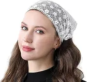 [Oxtxuzdm] Embroidered Hair Scarf Lace Bandana Photo Props Laciness Turban for Adults Kids Embroidered Balletcore Headwear