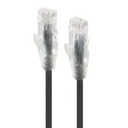 Alogic 3M Black Ultra Slim Cat6 Network Cable Utp 28Awg Series Alpha