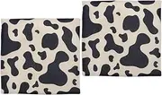 Luxshiny 2 Pcs Cushion Covers Milk Cow Pattern Pillow Case Pillow Protector Bed Decorative Pillowcase