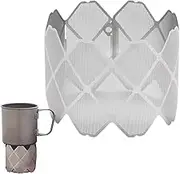 Camp Stove Windscreen - Folding Windshield For Camp Stoves | Stainless Steel Wind Screen – Portable Windproof Blocker Outdoor Cooking Accessory For Backpacking, Hiking, Picnic, Survival