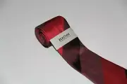New Kenneth Cole Men's Skinny 3 in. Red Burgundy Tonal Stripe Tie