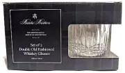 Brooks Brothers Crystal Old Fashioned Whiskey Glasses, Set of 2, 10.82 ounces