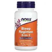 NOW Foods, Sleep Regimen 3-in-1, 90 Veg Capsules
