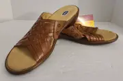 Dr Scholl’s Advanced Comfort Cushion Brown Leather Padded Foot Sandals Sz 10 NWT