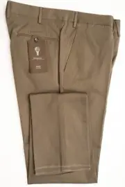 NWT PT01 Joseph Montgolfier Cotton Taupe Flat Front Dress Pants 38 (EU 54)