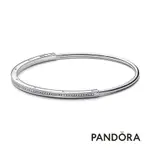 【PANDORA官方直營】PANDORA SIGNATURE 經典 I-D 寶石密鑲手環-925銀