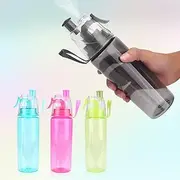 Mist Spray Water Bottle 600ml Portable Sport Water Bottle Anti-Leak Drinking Cup with Mist Hydration