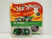 Rare Vintage 1967 Hot Wheels The Spoilers Redline Light-My-Fire Firebird Green