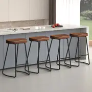 4x ALFORDSON Bar Stools 75cm Tractor Dark Wood