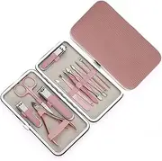 11 PCS set of Nail Manicure Tools Nails toe Clipper Scissors Tweezer pedicure kit professional quality Case for travel,T1