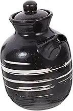VERDANVERSE Ceramic Soy Sauce Dispenser Vinegar Jar for Kitchen Stylish Seasoning Bottle Ceramic Condiment Jar for Soy Sauce Vinegar Use