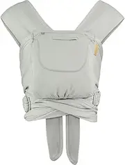 Close Caboo Adjustable Baby Carrier Made of Organic Cotton in Grey - Sustainable & Soft for Infants and Toddlers - One Size