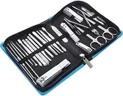 MERRYHAPY 26pcs Nail Set Heavy Duty Nail Care Kit Nail Trimmer Toenail Manicure Kit Manicure Nail Tools Mens Nail Clippers Manicure Nail Grooming Kit Lip Gloss Stainless Steel Miss Pedicure