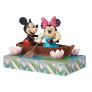 Jim Shore Disney Traditions - Mickey & Minnie LED Love Rowboat