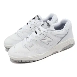 【NEW BALANCE】休閒鞋 550 男鞋 女鞋 灰 淺灰 白 皮革 復古 奶油底 經典 低筒 皮革 NB(BB550PB1-D)