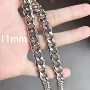 11mm Extra Wide Steel Cuban Link Chain