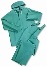 West Chester 4045/XL Heavy Duty Green 40mL PVC/Polyester/PVC Rain Suit Each