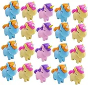 UPKOCH 30Pcs Unicorn Erasers for Cute Cartoon Mini Erasers Mixed Colors Safe School Supplies for Classroom Decor Student Rewards